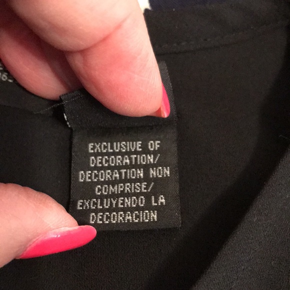 Liz Claiborne Night Black Beaded Formal Top, size 16 - Picture 10 of 11